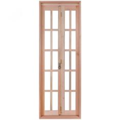 Porta de Madeira Camarão 213x94cm com Marco e Batente 14cm EWK P23 Rondosul Madeira marroml sem pintura