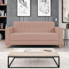 Sofá 2 Lugares 180cm Suede Dallas Maranata Estofados Rose