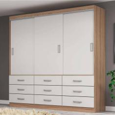 guarda-roupa casal isabela 3 pt 9 gv off white