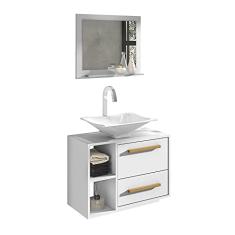 Conjunto para Banheiro Barcelona Branco - Móveis Bechara