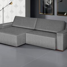 Sofá Siena - Retrátil - Reclinável 240 Cm Linho Grafite