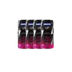 Kit 4 Energético Engov UP Taurina Cafeína e Arginina Sabor Morango e Kiwi Zero Açúcares 269ml