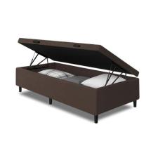 Cama Box com Baú Solteiro 0,88 com 41cm de Altura Prince Suede Marrom,