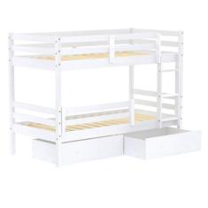 Beliche Solteiro Eco Com 02 Gavetas E Grade De Proteção Madeira Maciça