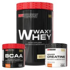 Kit Waxy Whey 900g + BCAA 4,5 100g + Power Creatina 100g  Bodybuilders