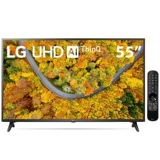 Smart TV 55" LG 4K LED 55UP7550 WiFi, Bluetooth, HDR, Inteligência Artificial ThinQ, Google, Alexa e Smart Magic - 2021