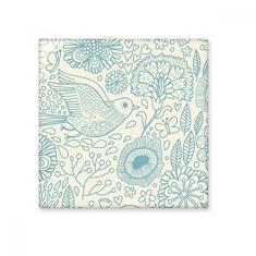 Adesivo brilhante de azulejo de cerâmica para plantas de pássaro de folha