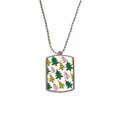 DIYthinker Colar para animais de estimação com pingente de corrente de aço inoxidável com ilustração verde e árvore Merry Mass