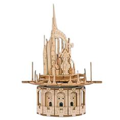 Montado Quebra-cabeça 3d Quebra-cabeças de madeira 3D Quebra-cabeças Modelo Kits Artesanato gravado Caixa musical para presentes de aniversário do dia dos namorados com livreto Engraçado