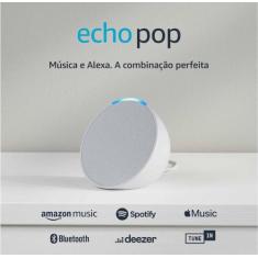 Echo Pop  Smart Speaker Compacto Com Som Envolvente E Alexa  Cor Branc