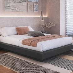 Cama Casal Queen Suspensa 140/160 Zurique Grafite