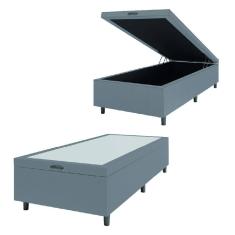 Cama Box com Baú 0,96m com 41cm de Altura Prince Cinza