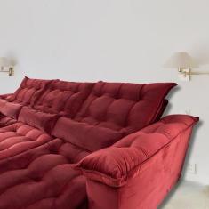 Sofá Retrátil e Reclinável Articulado com 2,20m de Largura e Abertura 