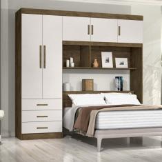 Guarda-roupa Casal 5 Portas Com Ba  Cancun  Jequitib /off Whi