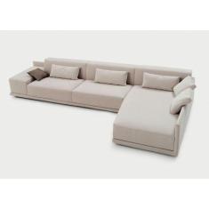 Sofá de canto 5 Lugares, Sarja Creme, 3,36m x 1,96m NOV006 - SOFÁ DIRE