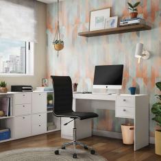 Cadeira de Escritório Secretária Giratória Audrey Preta