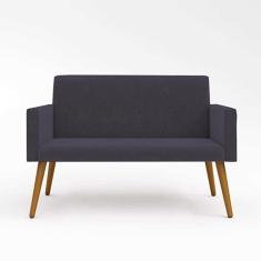 Sofá Namoradeira 2 Lugares - Balaqui Decor Cor: cinza