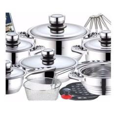 Jogo De Panelas 19 Peças Aço Inox Cirúrgico Desing Alemão - Sa, Songle