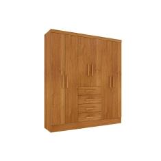 Guarda Roupa Solteiro 6 Portas e 4 Gavetas Arizona Cinamomo - Tcil Móveis