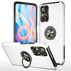 SORAKA Capa para Xiaomi POCO M4 Pro 5G com suporte de anel invisível e placa de metal para montagem magnética em carro Capa rígida para PC Capa Xiaomi POCO M4 Pro 5G Capa