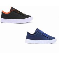 Kit Dois Par De Sapato Infantil Masculino Versátil Antiderrapante Esco