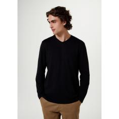 Camiseta Básica Masculina Manga Longa Decote V World-Masculino