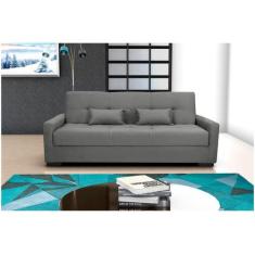 Sofá Cama Lavínia 3 Lugares 203cm Cinza Matrix, Cinza, 3