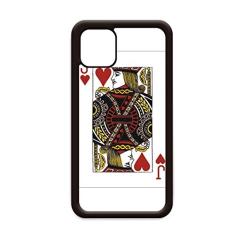 Capa com estampa de cartas de baralho Heart J para iPhone 11 Pro Max para Apple Mobile Case