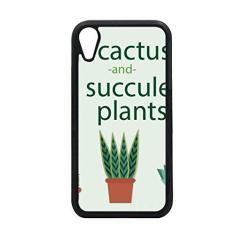 Capa com ilustração de cacto de plantas suculentas para iPhone XR para proteção de telefone Apple