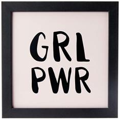 Arte Maníacos Quadro Decorativo Grl Pwr - 46x32,5cm (Moldura em laca preta)