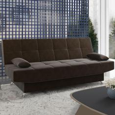 Sofá Cama Loft Reclinável Fume - Vian