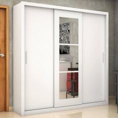 Guarda-roupa Clarice Com Espelho Branco Carioca Móveis