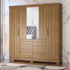 Guarda Roupa 4 Portas C/ Espelho Cadis Amendola - Demóbile