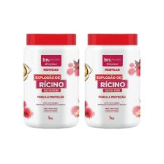 Creme Para Pentear Beleza Natural 1Kg Explosao Ricino- 2Un