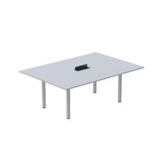 Mesa Reunião 200cm X 120cm Mrcpb2012 Cinza