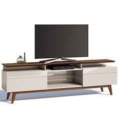 Rack Classic II 2 GV Off White com Freijó Touch 218 cm