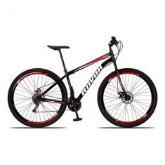 Bicicleta Aro 29 Freio A Disco Traseiro Shimano Aço 21 Velocidades Vermelho