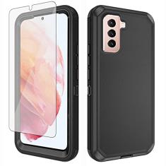 Asuwish Capa de telefone para Samsung Galaxy S21 Glaxay S 21 5G 6,2 polegadas com protetor de tela de vidro temperado e capa de celular híbrida, resistente, à prova de choque, rígida, acessórios de