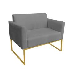 Namoradeira Marisa Suede Dourado Grafite