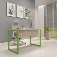 Mesa Madeira 134cm X 60cm M134/60p25 Nogueira/Verde