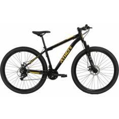 Bicicleta aro 29 athor titan alum 21v (atr) preto fosco/amarelo, AMARE