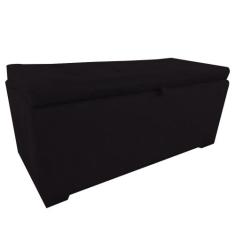 Puff Retangular Baú 80 Pé D Cama Solteiro Porta Brinquedos - Moveis Ag