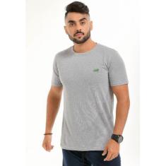 Camiseta Masculina Iguana Original, Cinza, G, Masculino