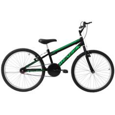 Bicicleta Aro 24 Masculina Infantil Wendy Freio V-Brake, Preto, Verde