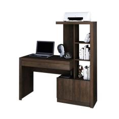 Escrivaninha Para Computador Com Armario ME4143 Rustico Tecno Mobili, 