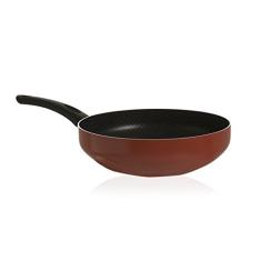 Frigideira Wok 28 Centímetros com Cabo Coral Aluminio Antiaderente Linha Color Multiflon