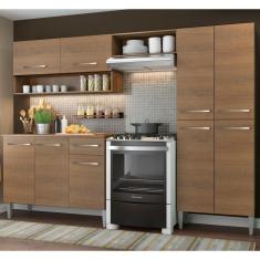 Cozinha Compacta Madesa Emilly Pop Com Armário E Balcão Rustic