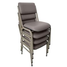 Kit com 4 Cadeiras para Auditórios Linha Hotel Smart Cinza