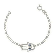 Pulseira Prata Com 1 Mão De Fátima 20Mm Vazada Com Resina - Galle