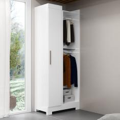 Guarda Roupa Canto Reto Com Pés Paris Branco